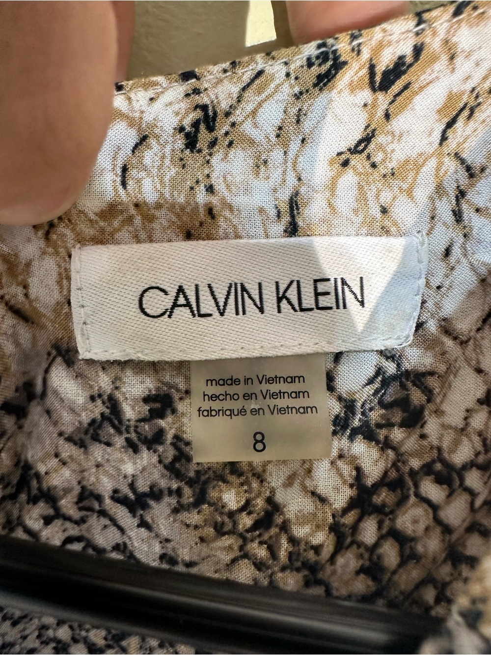 Calvin Klein snake skin print sleeveless wrap front mini romper size 8 - Picture 2 of 4
